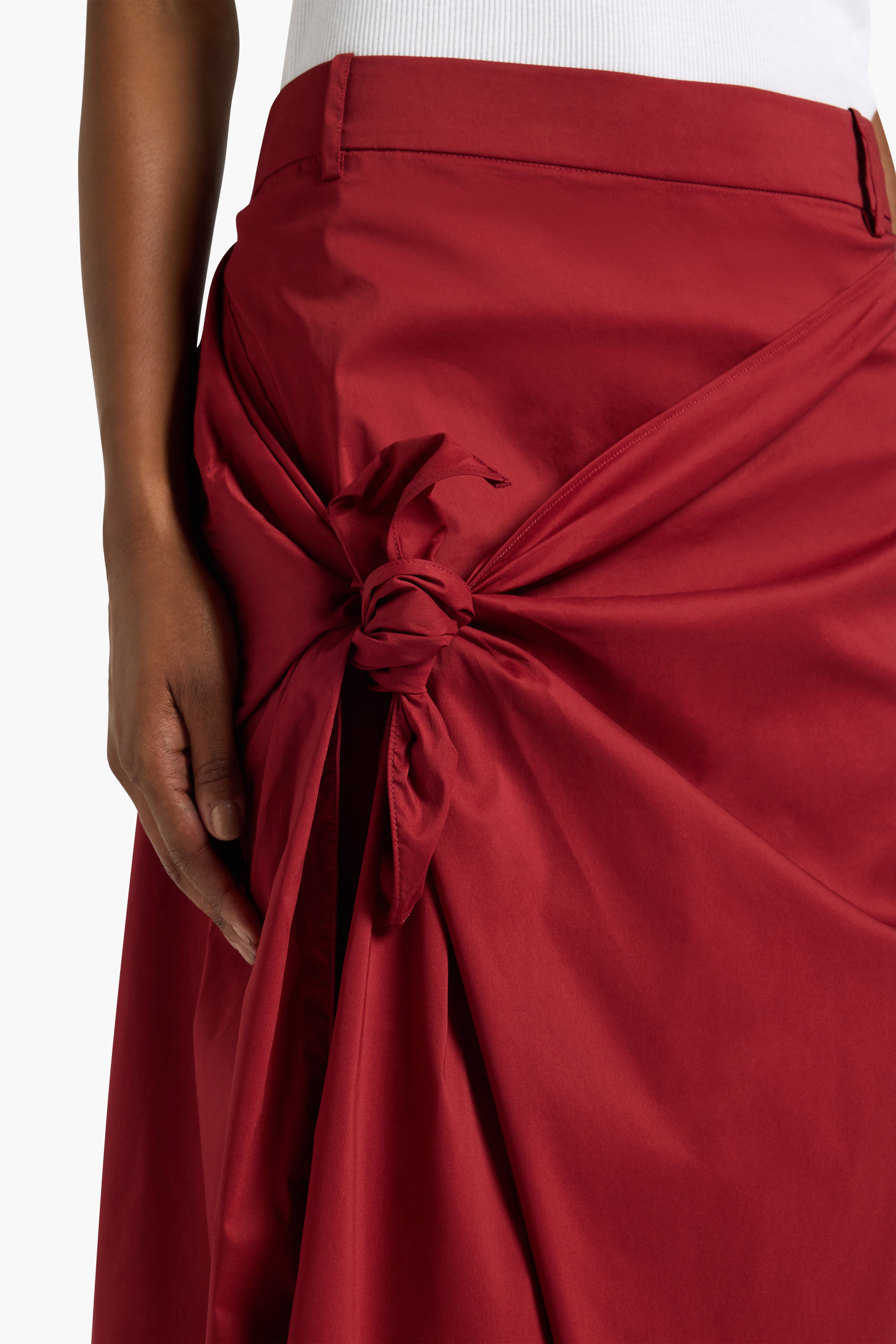 Liviana Conti Lindsey L6SK60 jupe longue terracotta drapée