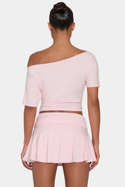 Oh Polly ButterCloud mini jupe-short blush rose clair