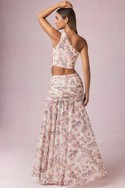 Oh Polly Romy jupe maxi primrose fleurie asymétrique