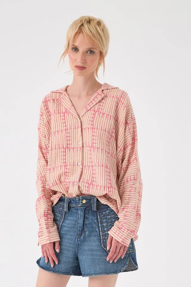 CHICOSOLEIL Shany chemise pink-rosewood S/M 100% coton