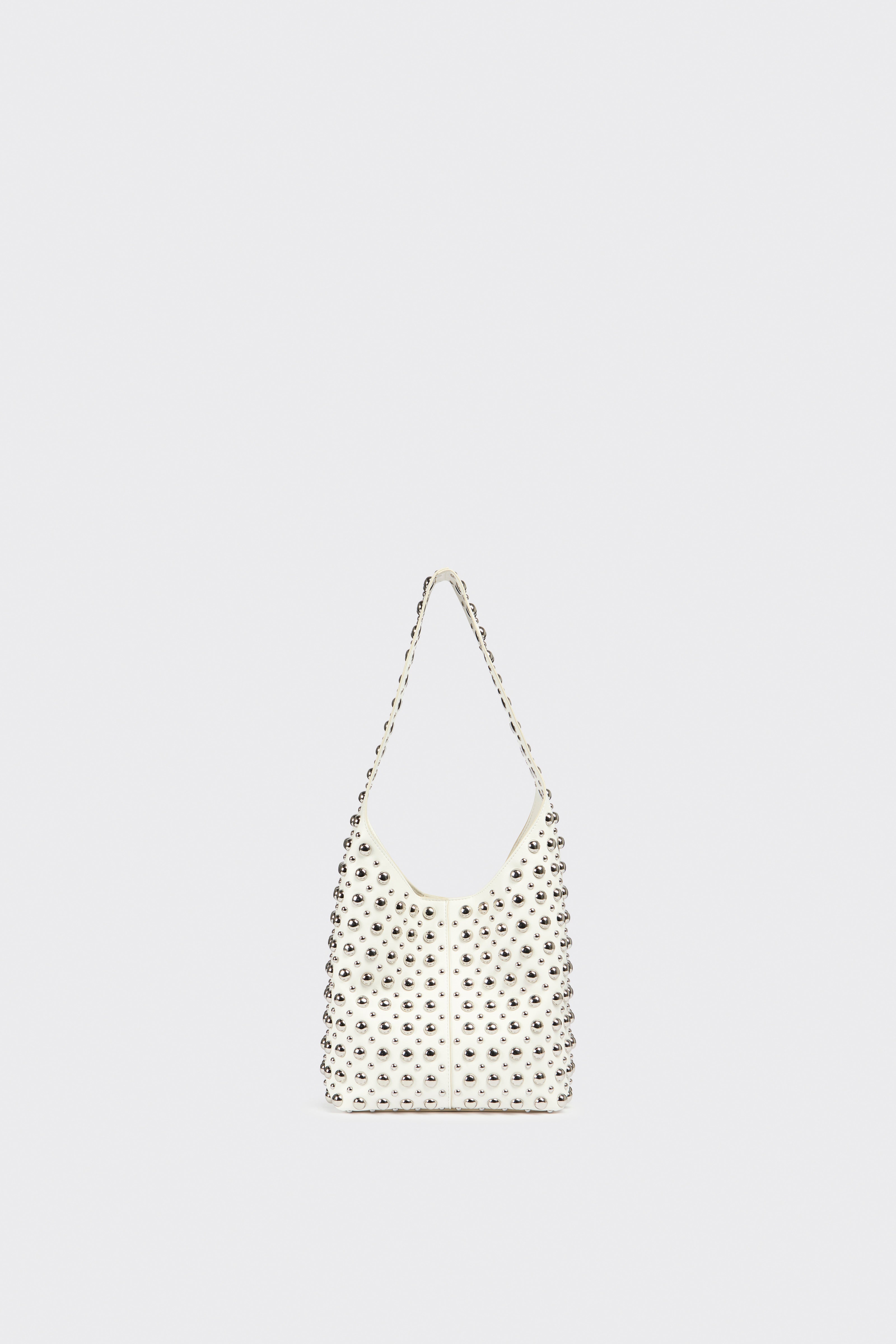 Liviana Conti Christy sac hobo clouté blanc