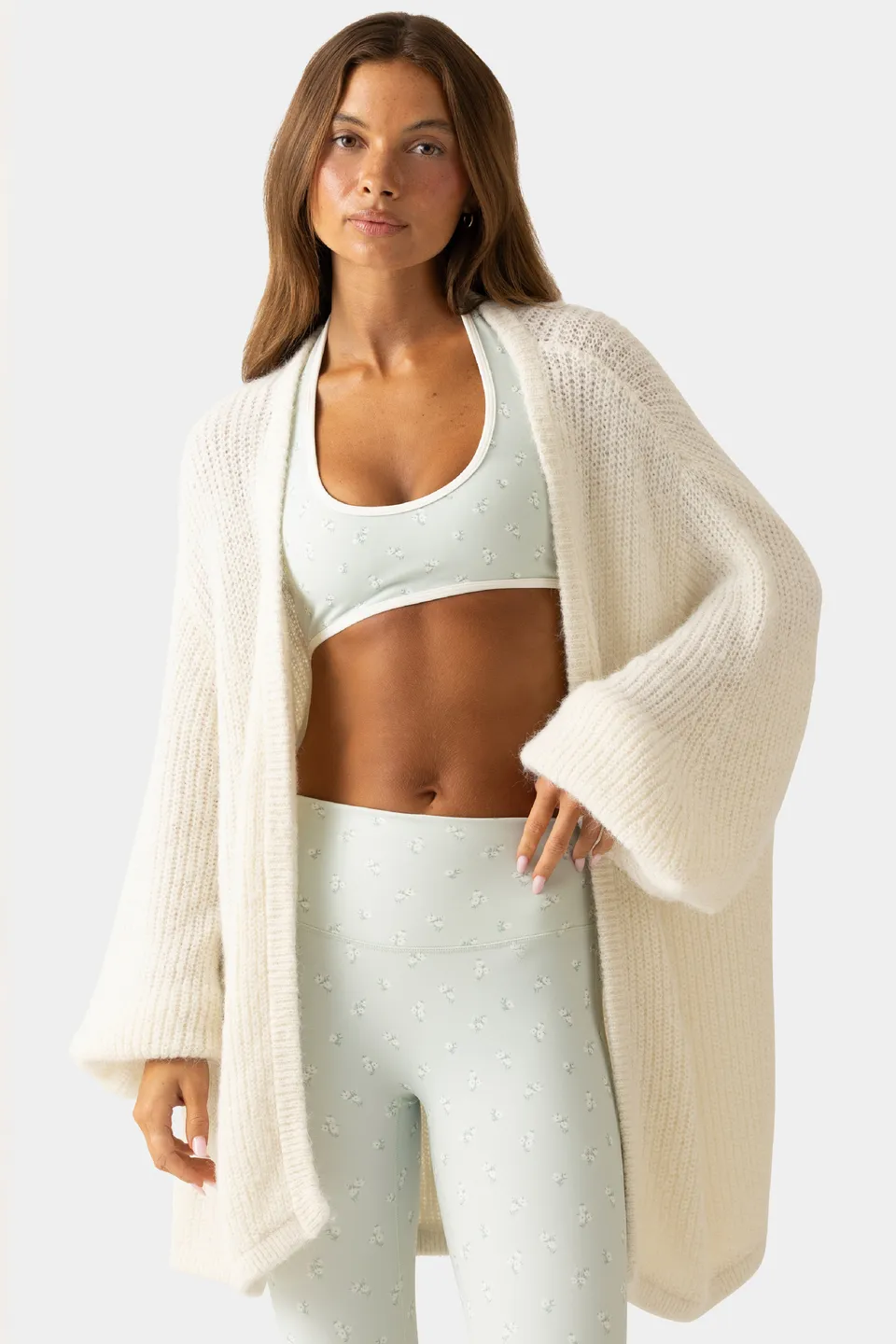 Oh Polly Bo+Tee Gilet Maille Douce Vanilla Oversize