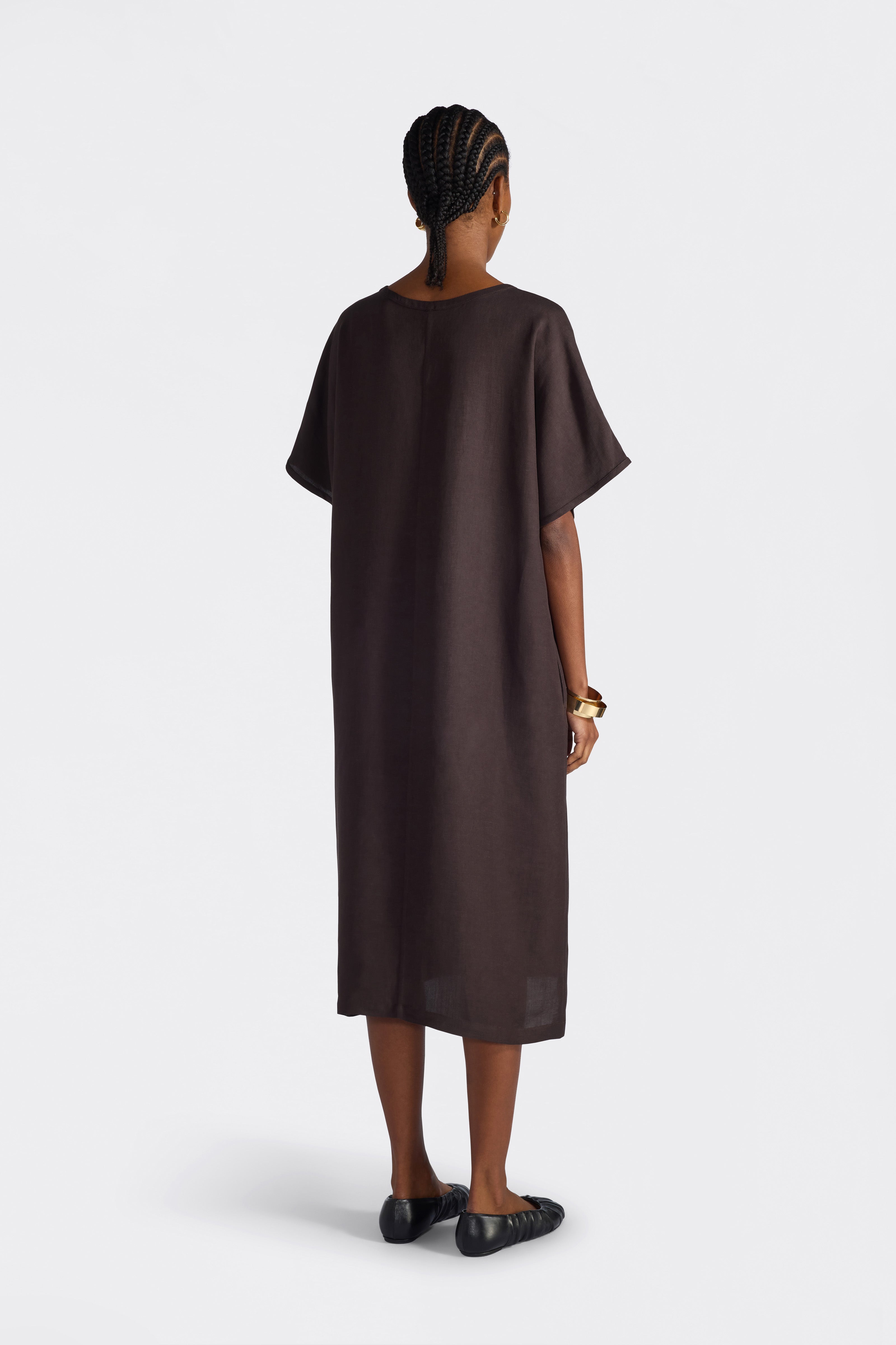 Liviana Conti Natalie robe midi fondente 40 viscose-lin