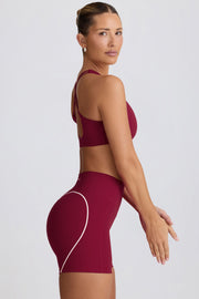 Oh Polly Bo+Tee BT2089 short mini bordeaux stretch