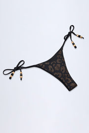 Oh Polly Swim Cebu bas de bikini noir thong taille haute