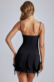 Oh Polly Piera Mini robe 8026 noire volants