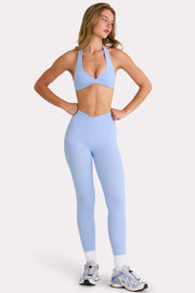 Oh Polly Bo+Tee legging sport bleu ciel taille haute