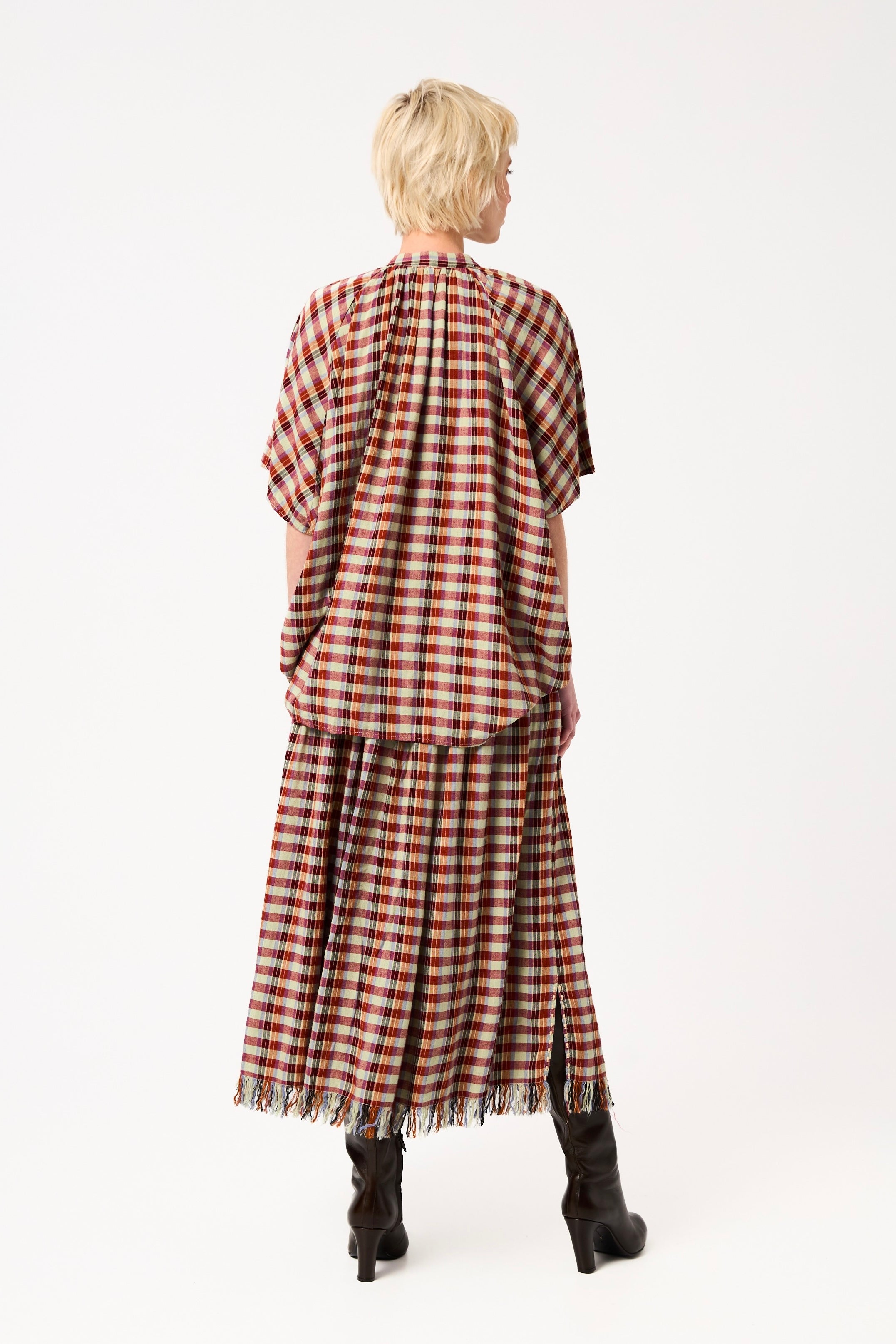 Chicosoleil Bhumi blouse oversize carreaux XS/S