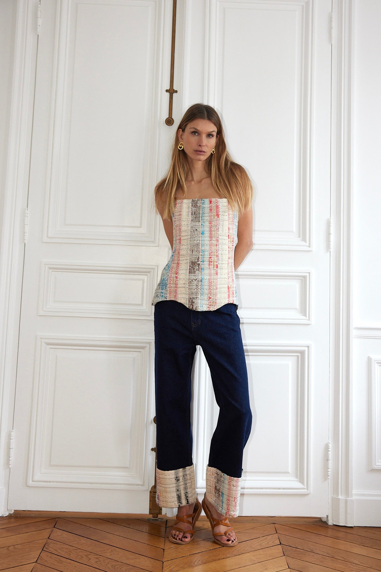 The Ethiquette Narcisse Jeans Hestia denim tweed taille S