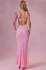 Oh Polly Lillienne robe dentelle rose sirène blush