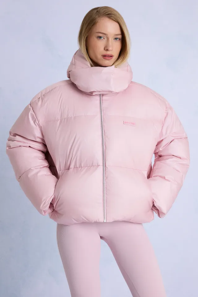 Oh Polly Veste Ski Cropped Rose Imperméable 18k Oversize