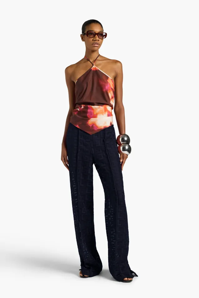 Liviana Conti Ansel Pantalon Droit Macramé Abisso Taille 38-48
