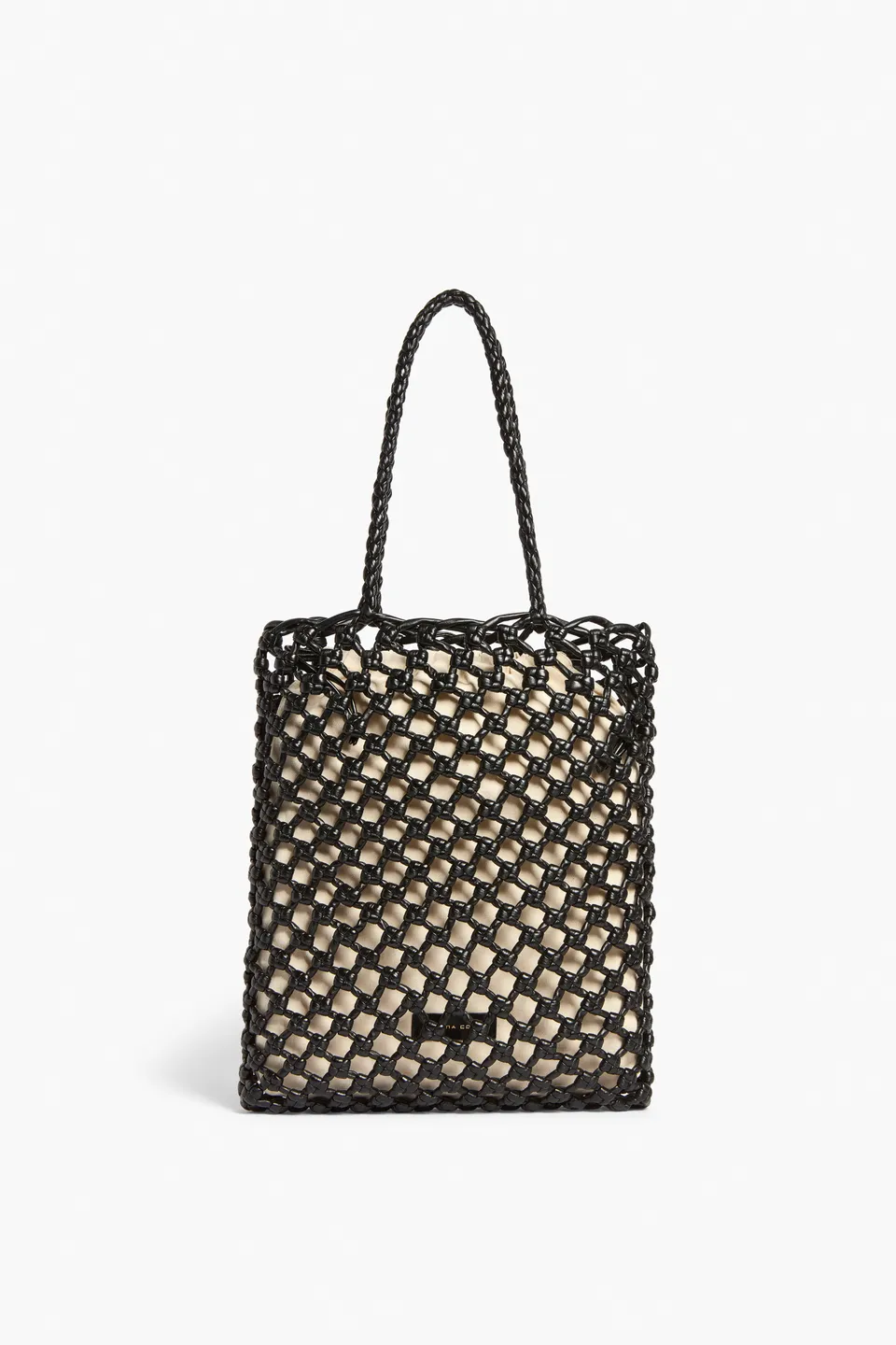 Liviana Conti Saphira sac tote noir vegan tressé