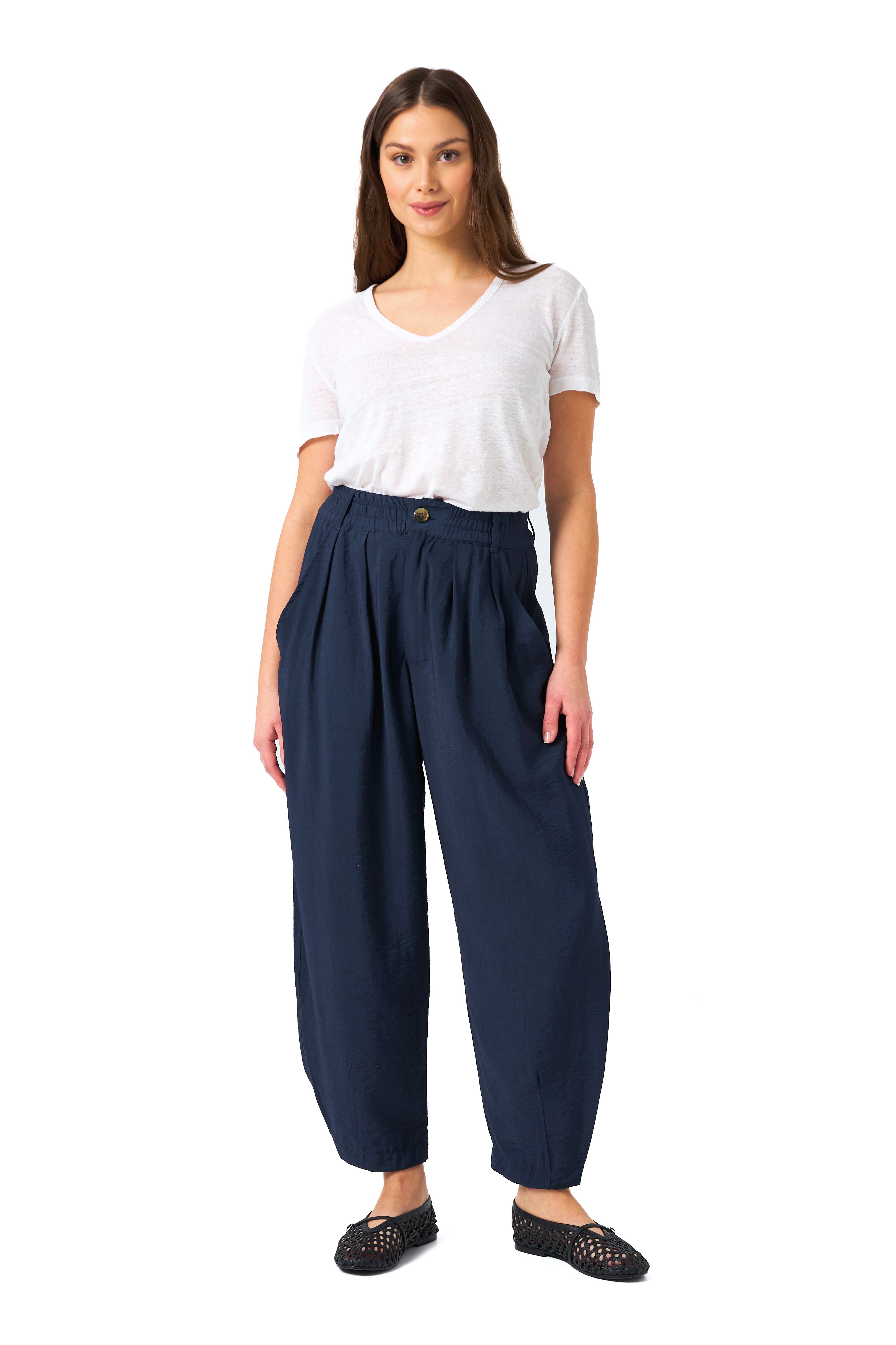 Chicosoleil Aïko pantalon large bleu indigo viscose