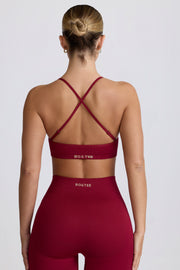 Oh Polly Super Sculpt BT2100 brassière sport bordeaux sans coutures