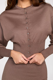 Oh Polly Anele cardigan maille moka boutons festonnés