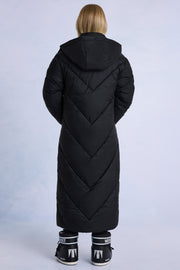 Oh Polly Coats & Jackets Parka Longue Imperméable Noire Capuche