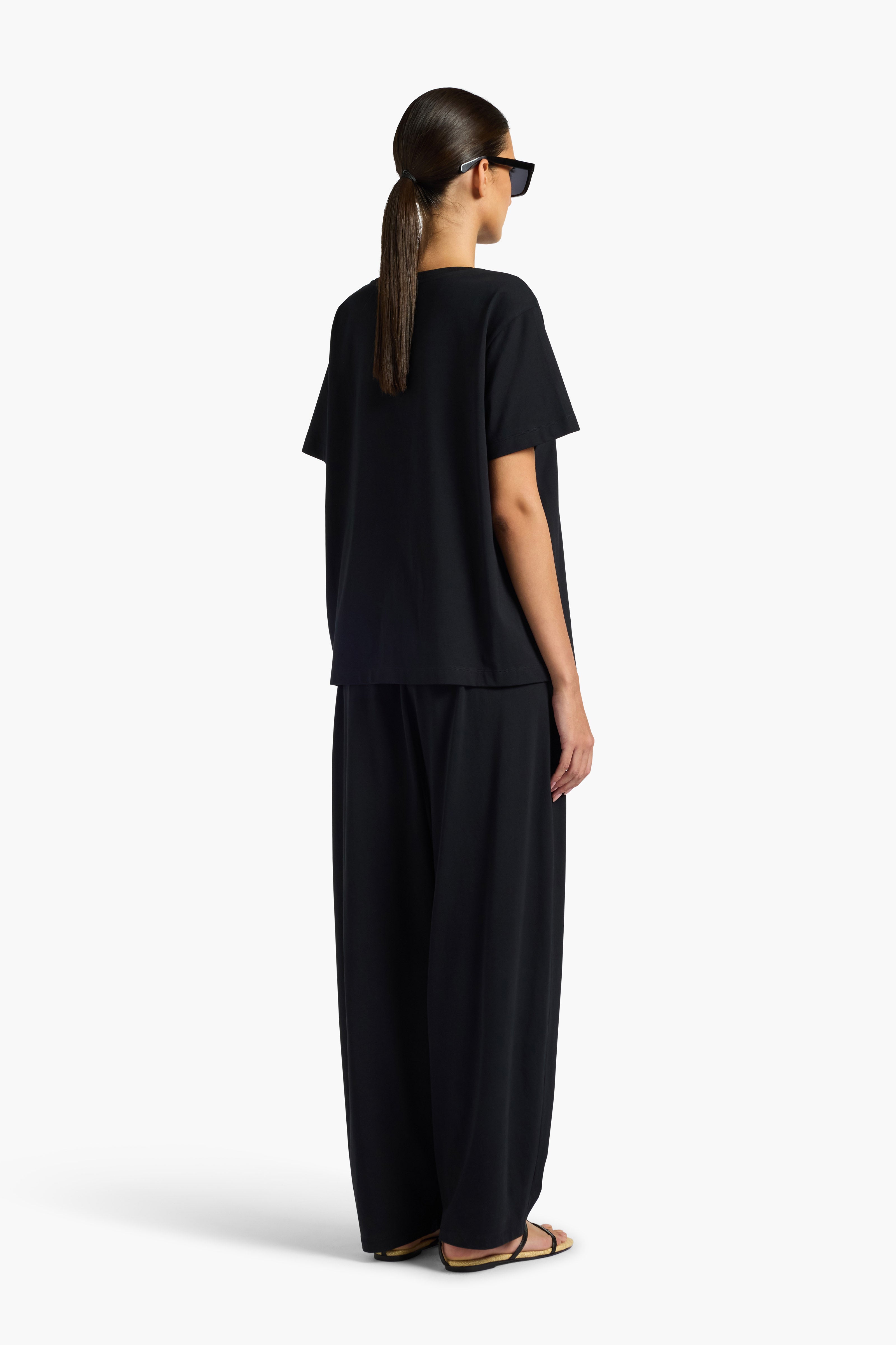 Liviana Conti Chad t-shirt coton noir brodé