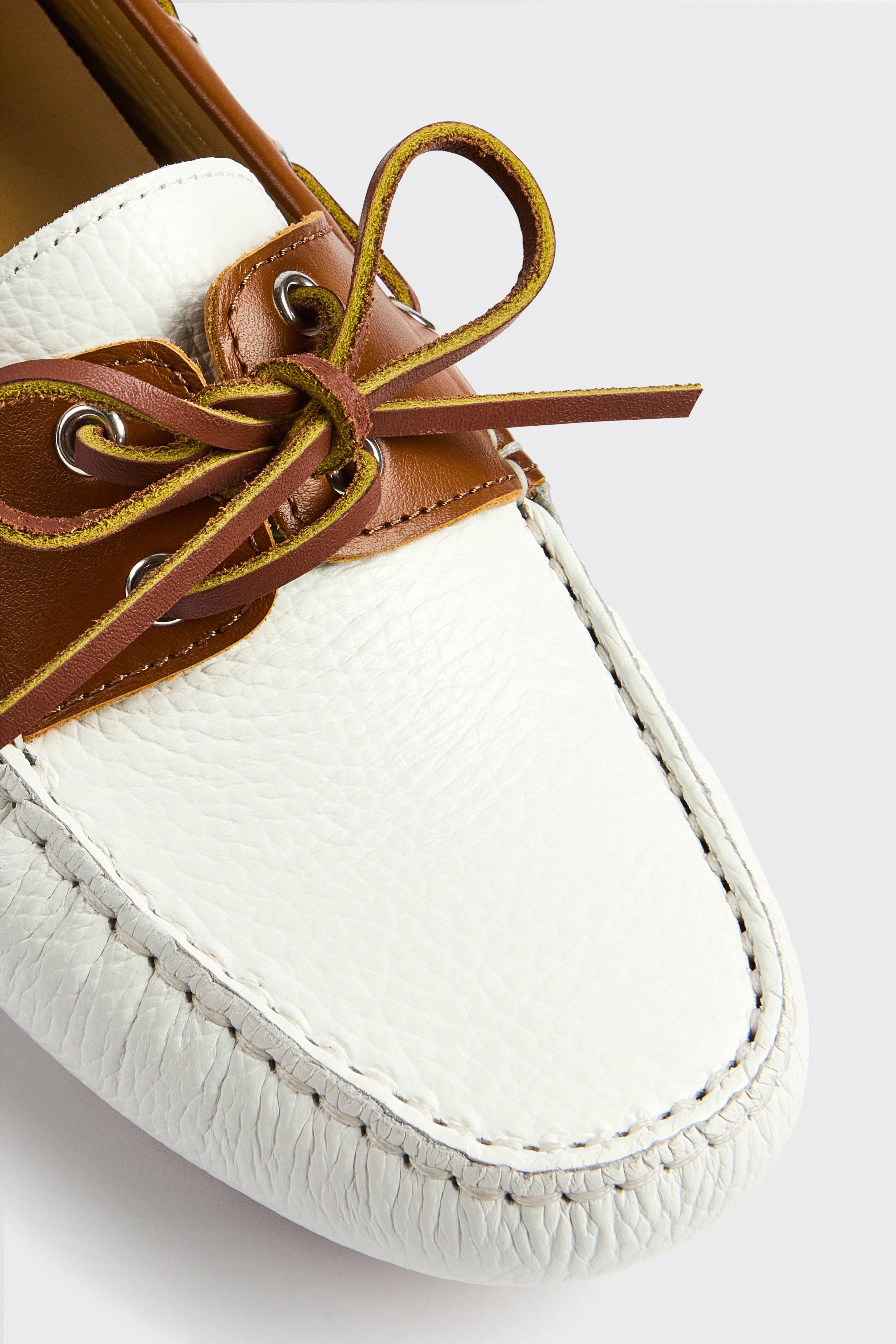 Liviana Conti Raven mocassins blanc-cuir 38 cuir bateau