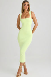 Oh Polly Ainslee 5617 robe midi vert matcha modal