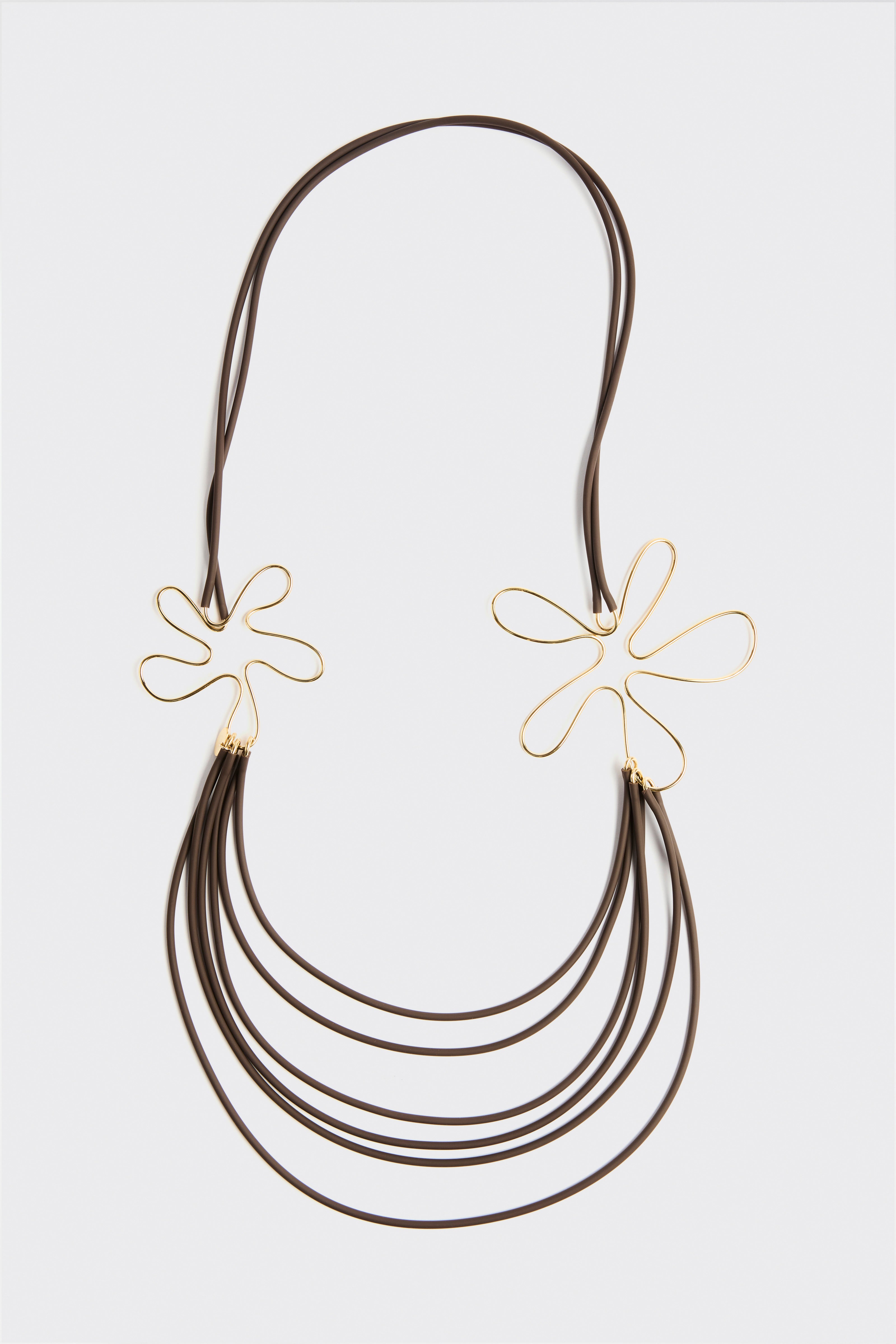 Liviana Conti Lidia collier long doré floral