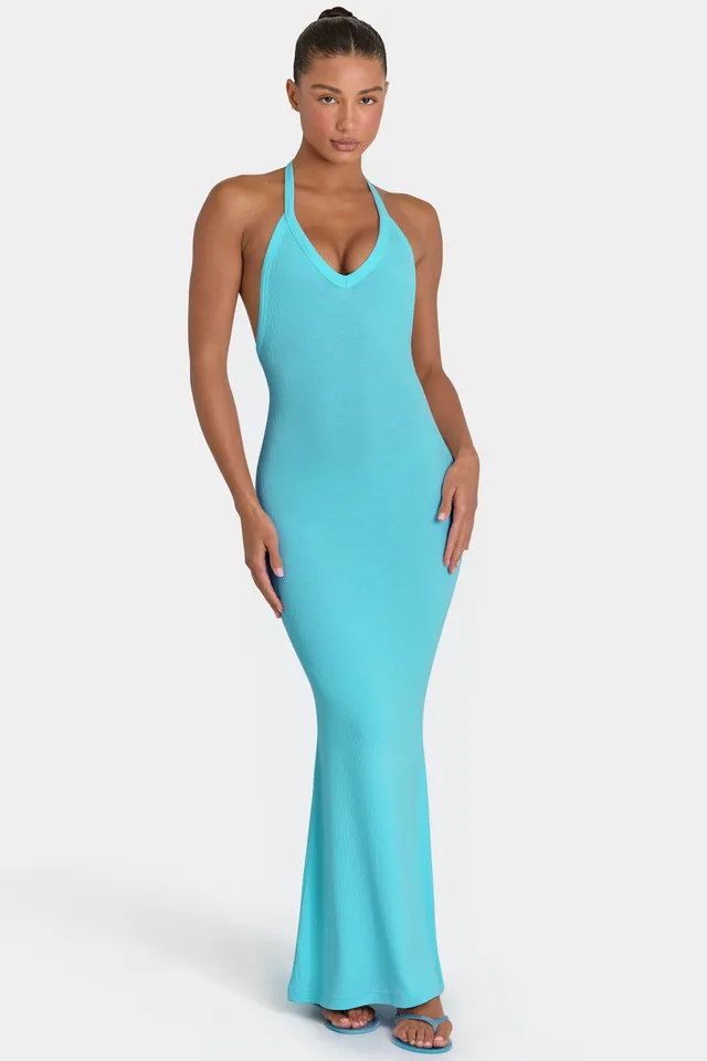 Oh Polly ButterCloud Maxi robe longue aqua stretch