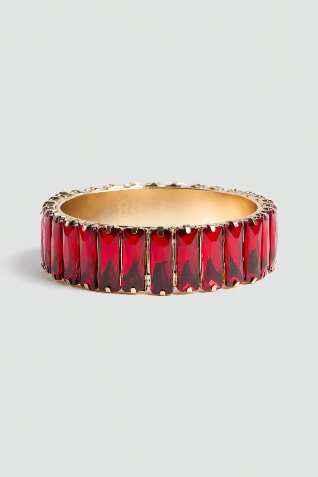Liviana Conti Dharma bracelet bordeaux à cristaux