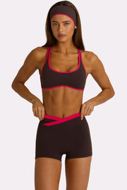 Oh Polly Bo+Tee short sport truffle taille enveloppée