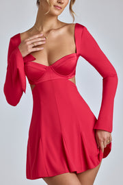 Oh Polly Leotine 8078 mini robe cerise georgette armatures