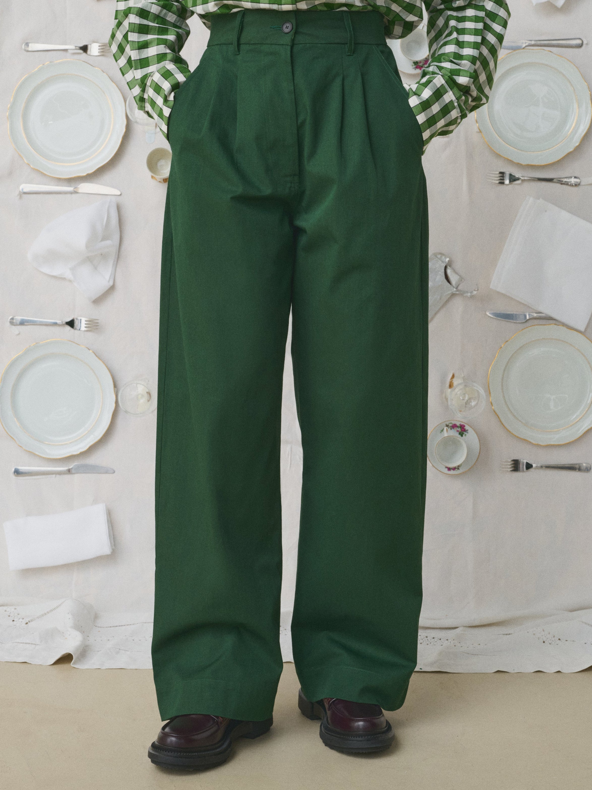 Mii Mii à table Miti Les Unis pantalon velours bordeaux