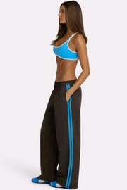 Oh Polly Woven Track Pants pantalon truffe tissé large