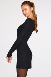 Oh Polly Caris Mini Robe Noire Dentelle Modal