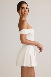 Oh Polly Jaida 14150 mini robe blanche jersey modal
