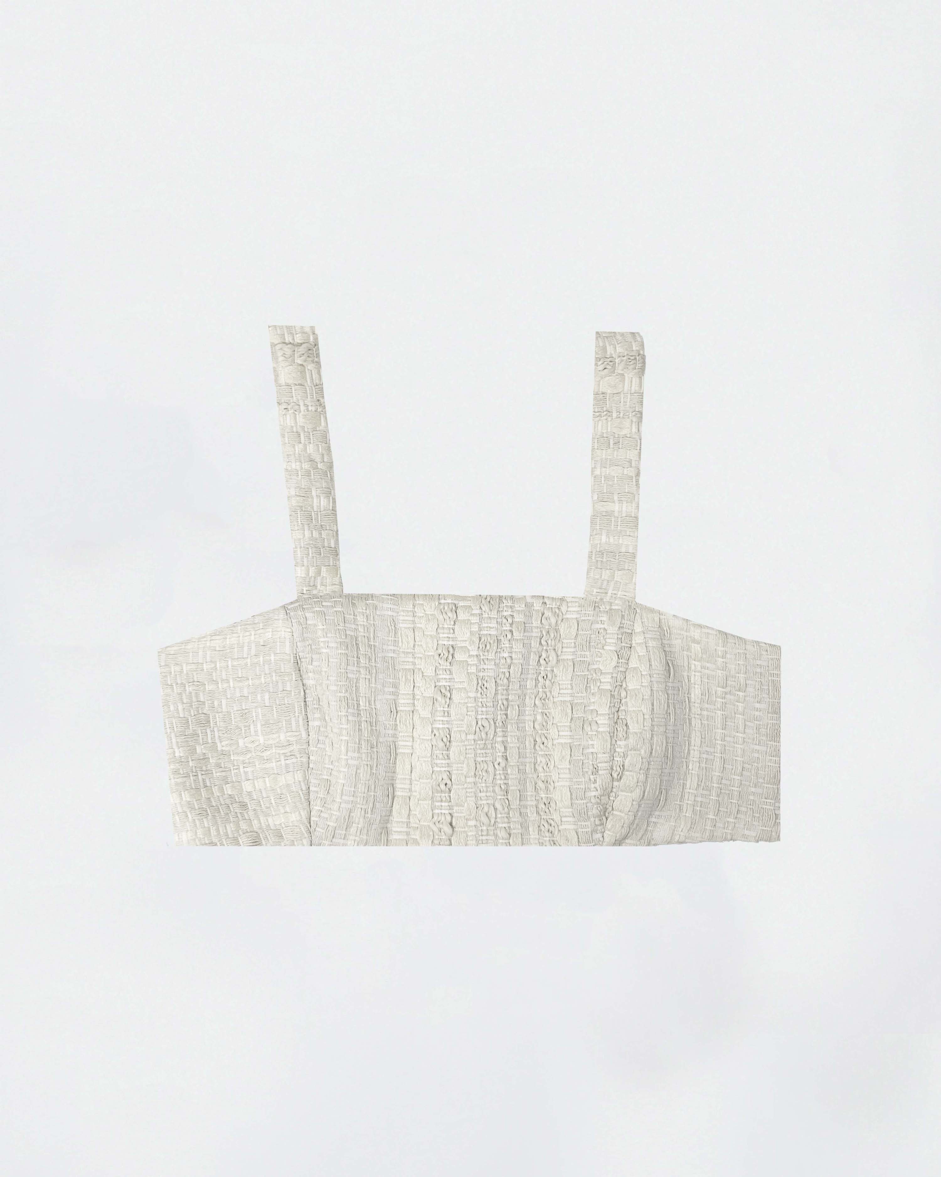 The Ethiquette Athena crop top tweed ensemble Hemera