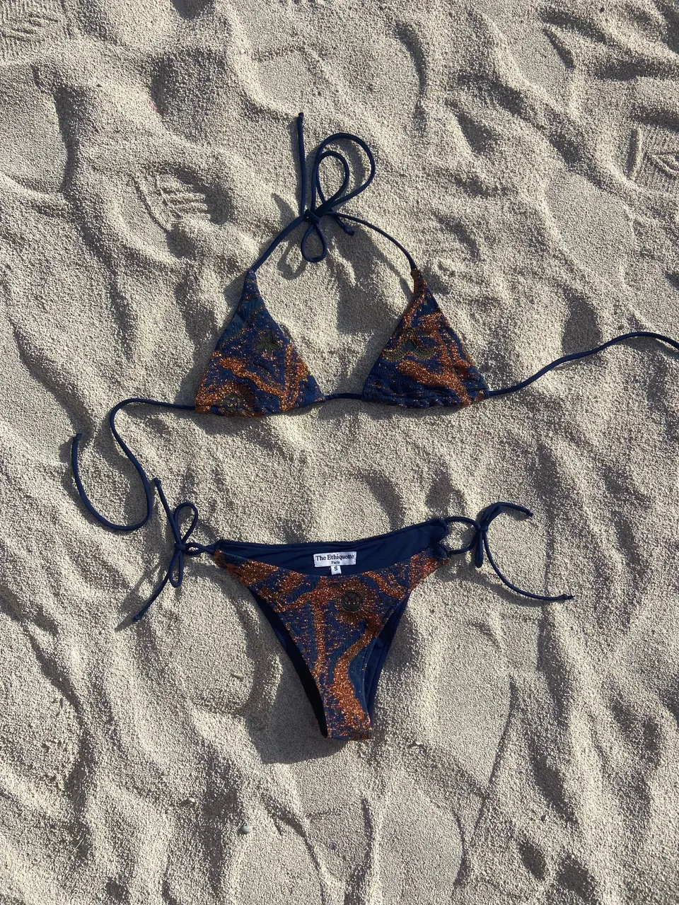The Ethiquette Constellation haut bikini paillettes S