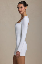 Oh Polly Adelia 12556 robe bodycon blanc cœur mini