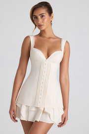 Oh Polly Cassandra 8269 mini robe corset ivoire volants