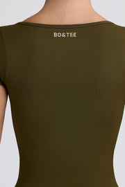 Oh Polly Super Sculpt T-Shirt BT2160 Vert Foncé Gainant