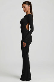 Oh Polly Regine robe longue dos nu noire modal