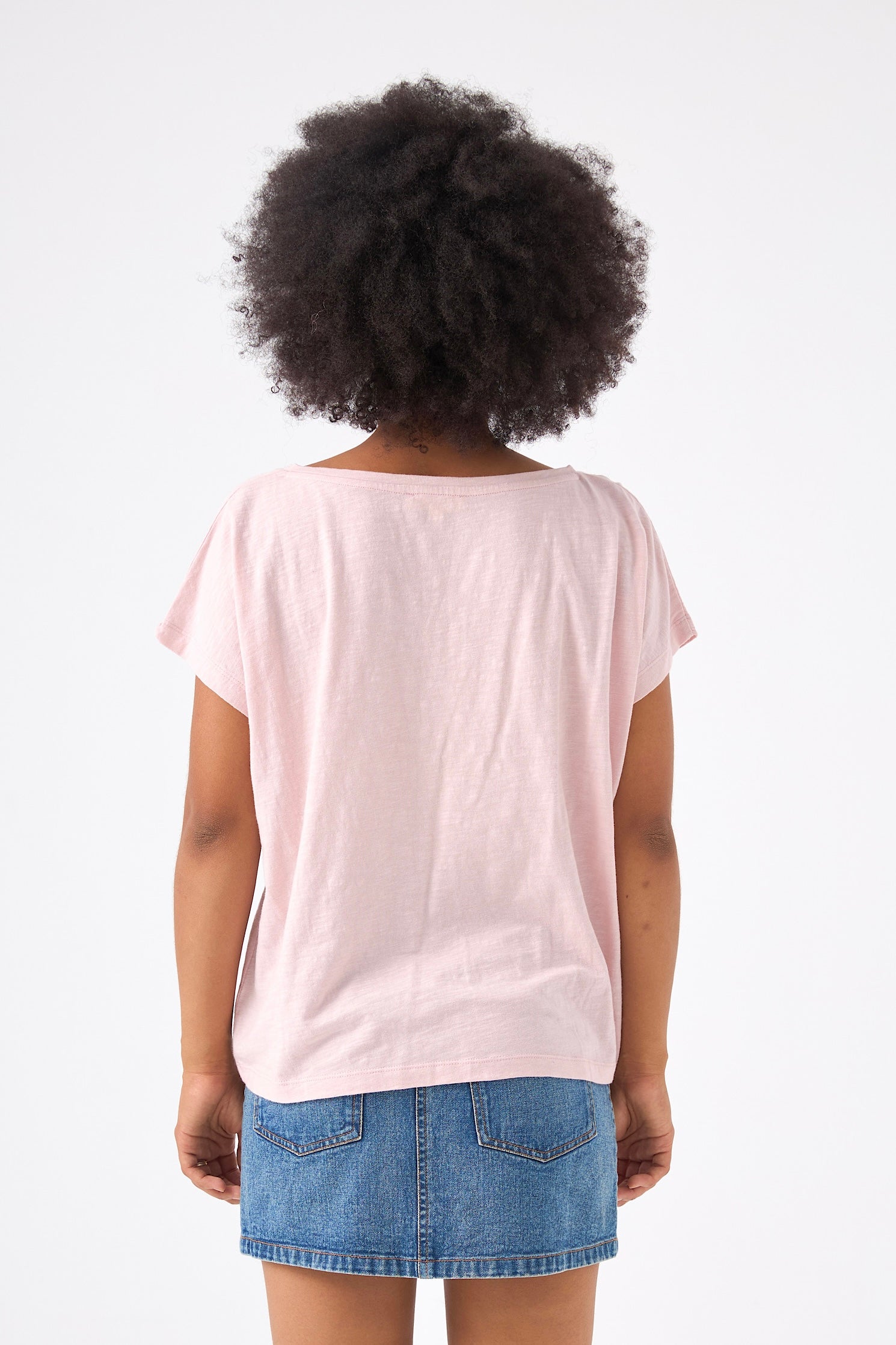 CHICOSOLEIL Roxy tee-shirt rose romance XS-XL col V