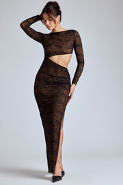 Oh Polly Dresses Ingrid 7776 robe dentelle noire maxi