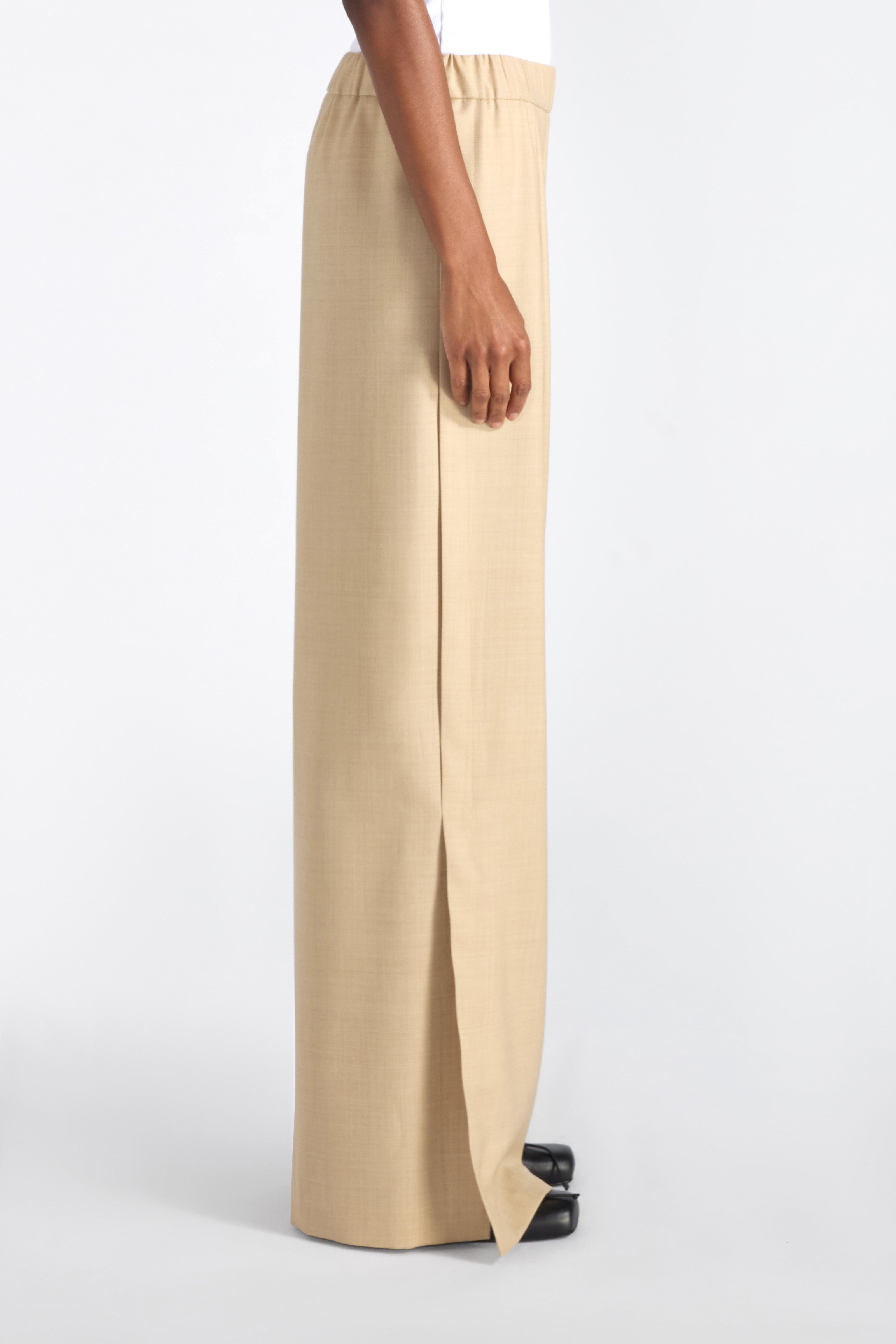 Liviana Conti Manolo pantalon palazzo laine cremino