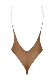 Oh Polly Bodysuits Soft Mesh Body Almond bretelles invisibles
