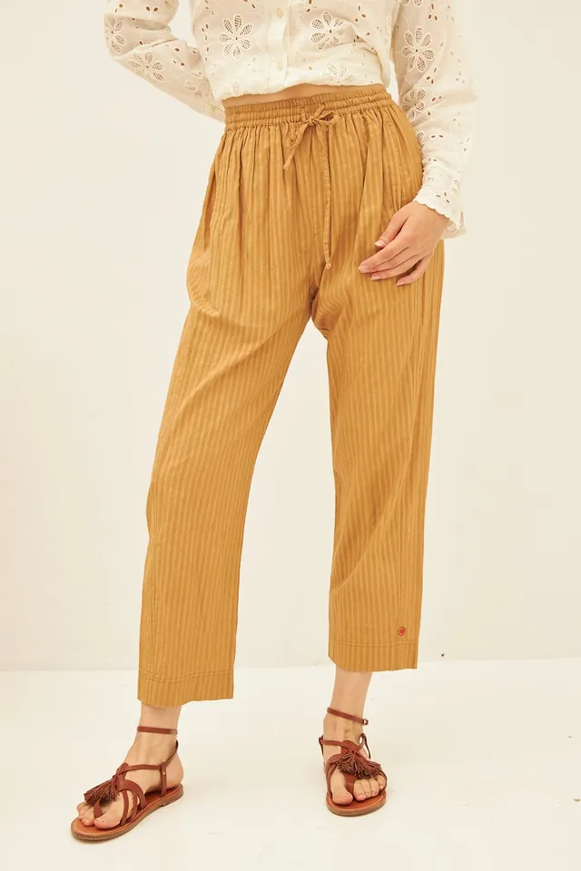 Chicosoleil Bonao pantalon coton beige poches