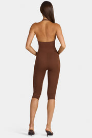 Oh Polly Wynn Combinaison Capri Marron Cacao Modal