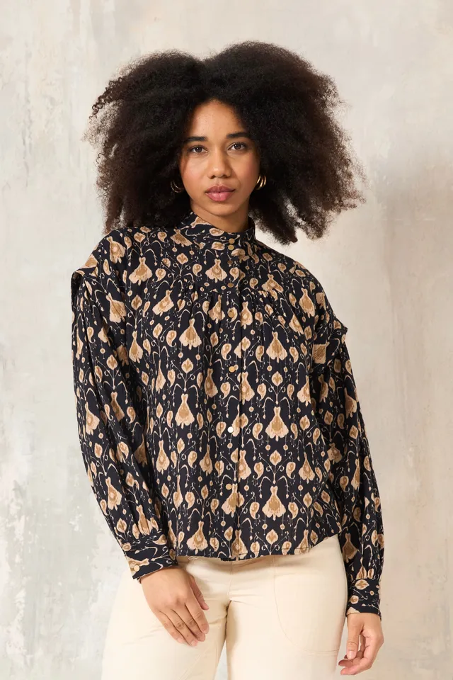 Chicosoleil Tops Blouse Shona paisley tribal coton S