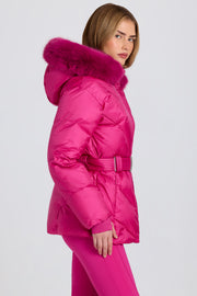 Oh Polly veste ski imperméable rose Magenta capuche