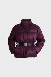Oh Polly veste de ski oversize bordeaux à ceinture