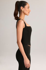 Oh Polly Vivee 15439 top noir col carré modal