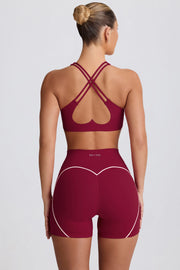 Oh Polly Bo+Tee brassière sport bordeaux stretch respirant